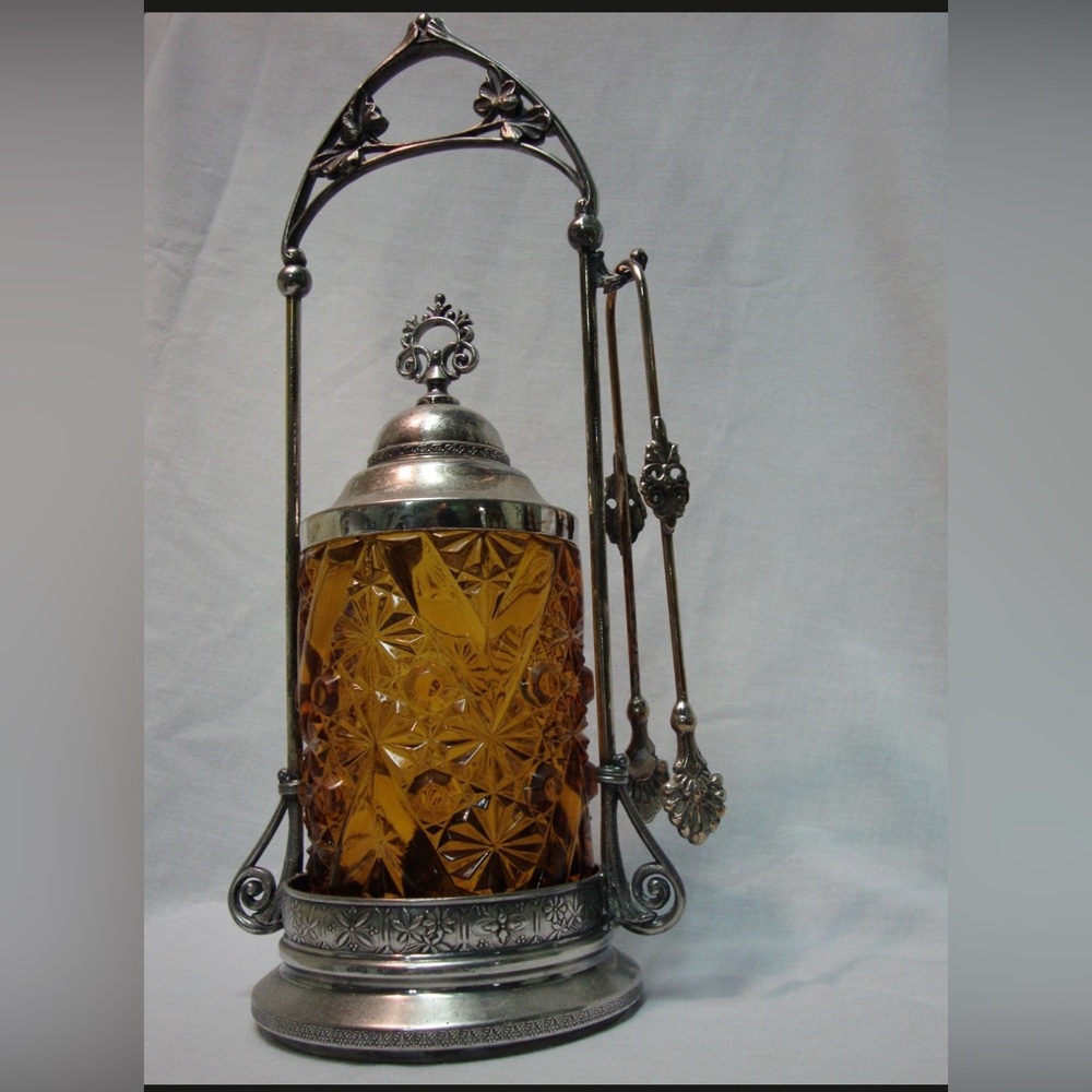 Antique condiments pickle jar
